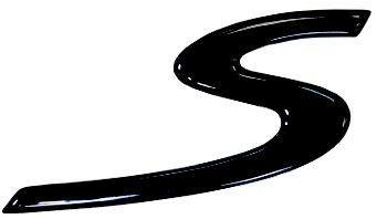 Emblema S spate portbagaj Porsche culoare negru 