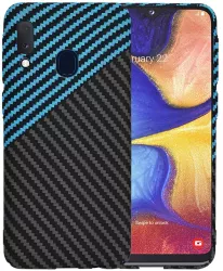 Husa pentru Samsung Galaxy A20e - Techsuit Carbonite FiberShell - Blue Pulse 