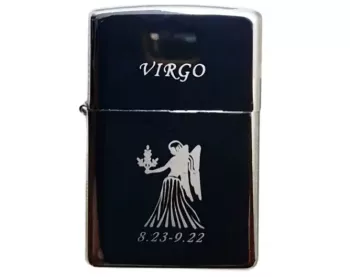 Bricheta Metalica Gravata Zodie Fecioara Virgo Zodiac 3 5 X 5 5 Cm 
