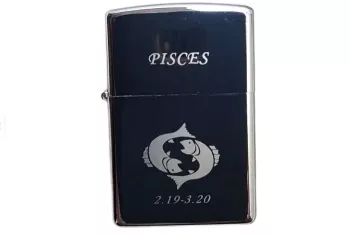 Bricheta Metalica Gravata Zodie Pesti Pisces Zodiac 3 5 X 5 5 Cm 