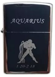 Bricheta Metalica Gravata Zodie Varsator Aquarius Zodiac 3 5 X 5.5 Cm 