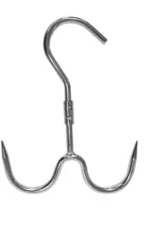 Carlig dublu pentru agatat carne inox rotativ 27 cm 
