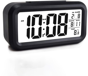 Ceas cu Termometru MRG M899 LCD Lumina Noapte Negru 