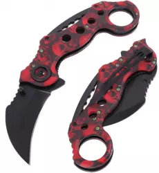 Cutit Briceag Karambit Columbia Deschidere Manuala Rosu 18 Cm 