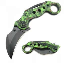 Cutit Briceag Karambit Columbia Deschidere Manuala Verde 18 Cm 