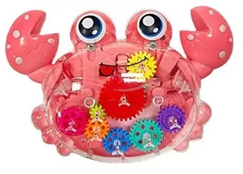 Jucarie interactiva pentru copii Model crab Plastic cu lumini 2 ani+ roz 