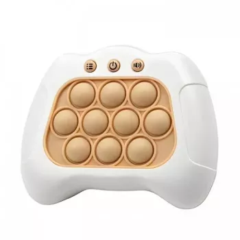 Jucarie POP IT Interactiva Pentru Copii antistres cu sunete si lumini Model Poppy Pop Plastic Alb