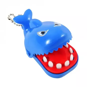 Jucarie Rechin Model Dentist 9 cm Plastic Albastru 