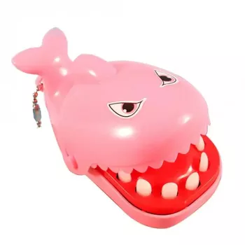 Jucarie Rechin Model Dentist 9 cm Plastic Roz 