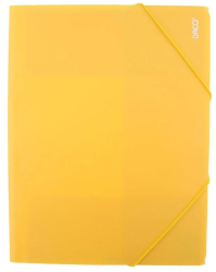 Mapa plastic cu elastic A4 Galben DACO 