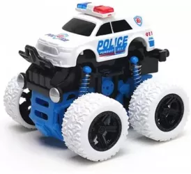Masinuta off-road 4 x 4 monster truck Politie alb 