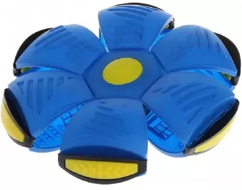 Minge Turtita de Jucarie Lumini Model OZN Albastru Pentru Copii 23 cm 