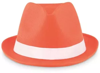 Palarie colorat din poliester panglica nu este inclusa 11 cm x 27 cm portocaliu 