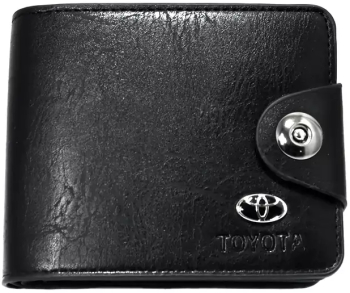 Portofel barbatesc negru din piele cu sigla toyota 12 x 10 x 2 cm Magrot 045 