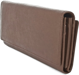 Portofel dama din piele naturala maro original Hassion A05 - Magrot 