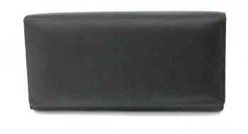 Portofel de dama din piele naturala negru Hassion A01 Black Magrot 