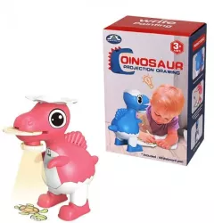 Proiector cu Dinozauri de Desenat Joc de Pictura pentru Copii Cu 8 culori 20 CM Roz 