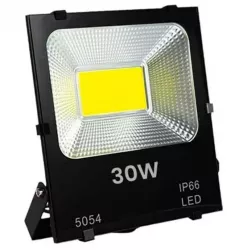 Proiector LED Exterior Negru IP66 Rezistent la apa Aluminiu si sticla de inalta rezistenta alb  natural  6000K 