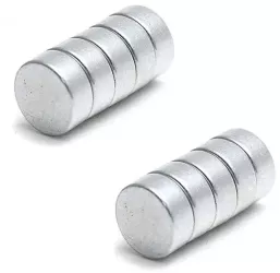 Set 10 magneti foarte puternici gri disc simplu 15 mm X 4 mm