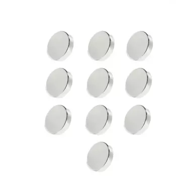 Set 20 magneti foarte puternici disc simplu 10mm X 5 mm gri
