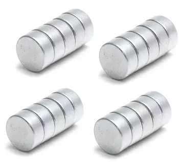 Set 20 magneti foarte puternici gri disc simplu 15 mm X 4 mm 