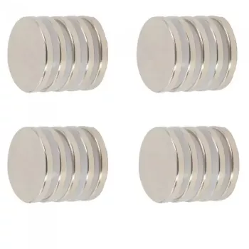 Set 20 magneti foarte puternici gri disc simplu 25 mm X 4 mm 