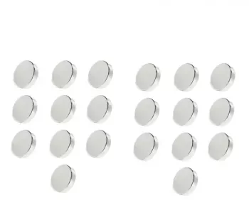 Set 20 magneti foarte puternici gri disc simplu 5 mm X 2 mm 