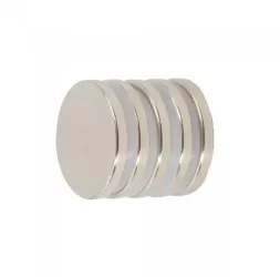 Set 5 magneti foarte puternici gri disc simplu 25 mm X 4 mm