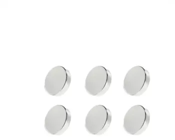 Set 6 magneti foarte puternici gri disc simplu 5 mm X 2 mm 