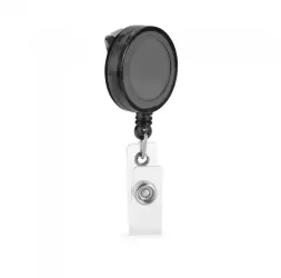 Suport pentru ecuson cu clip metalic extensibil pana la 900 mm clip transparent negru 