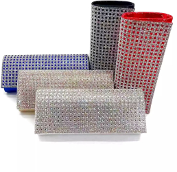 Geanta plic de seara pentru ocazii si petreceri culor sidef 26 x 12 cm Magrot B 49 - Negru 