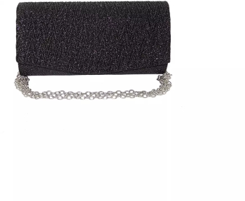 Geanta plic seara pentru ocazii si petreceri negru sclipici mic 20 x 10 cm Magrot 24012 