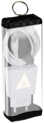 Incarcator Retea 2.1A 2USB + Cablu Micro-USB T06 Flippy Blister Alb