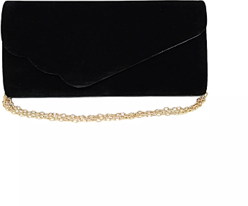 Plic poseta pentru ocazii si petreceri negru catifea 26 x 12 cm Magrot 20367 