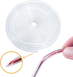 Banda de protectie usi Cauciuc/Plastic 5 m Transparent 