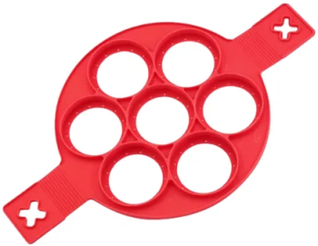 Forma pentru clatite/oua silicon rosu 