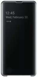 Husa Clearview compatibila cu Samsung Galaxy S10+/S10 Plus Negru 