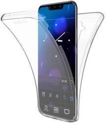 Husa Full TPU 360 fata + spate compatibila cu Apple Iphone XS Transparent 