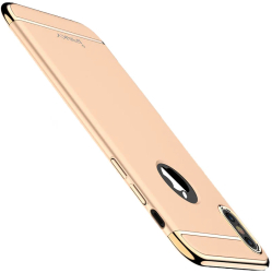 Husa IPAKY Fashion 3 in 1 Hybrid cu Insertie Aurie - Iphone X Gold 