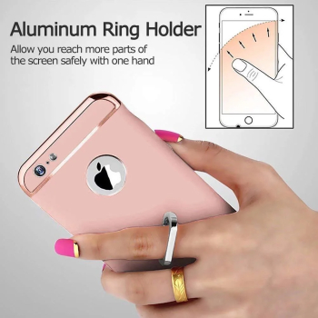 Husa pentru Apple iPhone 6 / iPhone 6S Inel Rose-Auriu MyStyle Elegance Luxury 3in1 