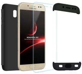 Husa Samsung Galaxy J5 2017 - Protectie 360 grade 3 in 1 Plastic dur Neagra 