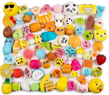 Jucarie Squishy breloc parfumata cu revenire lenta pachet 30 piese MyStyle Kids 