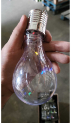 Lampa Solara LED Decorativa sub forma de Bulb pentru exterior suspendata IP65 Ultron Transparent lumina Multicolora Flippy 