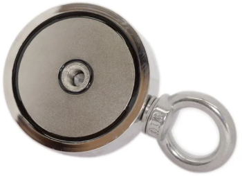 Magnet Fishing D75 mm doua fete Forta de prindere magnet acvatic neodim in carcasa 