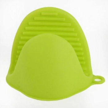 Manusa pentru bucatarie din silicon rezistenta la caldura verde 