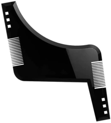 Pieptene pentru barba negru translucid 