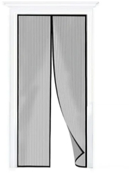 Plasa de tantari Inchidere magnetica 220 x 100 cm Negru 