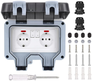 Priza impermeabila exterior IP66 Gri 