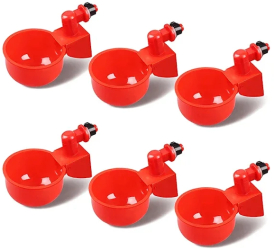 Set 10 adapatori pentru pasari de curte Automat Rosu 