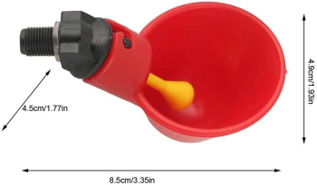 Set 10 dozatoare apa pentru animale Plastic Automat Rosu 